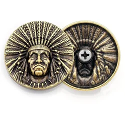 10pcs Indian Tribal Chief Head Concho Western Style Horse Saddle Decorative Buckle Ornament for Leathercraft Belt Hats Wallet