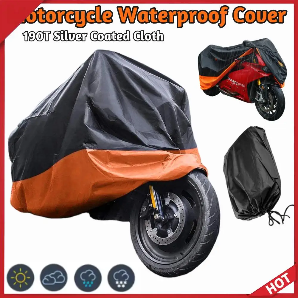 

M-2XL Motorcycle Cover Waterproof Outdoor Scooter UV Protector Dust Rain Cover Rain Dust Cover UV Protector Cover for All Season