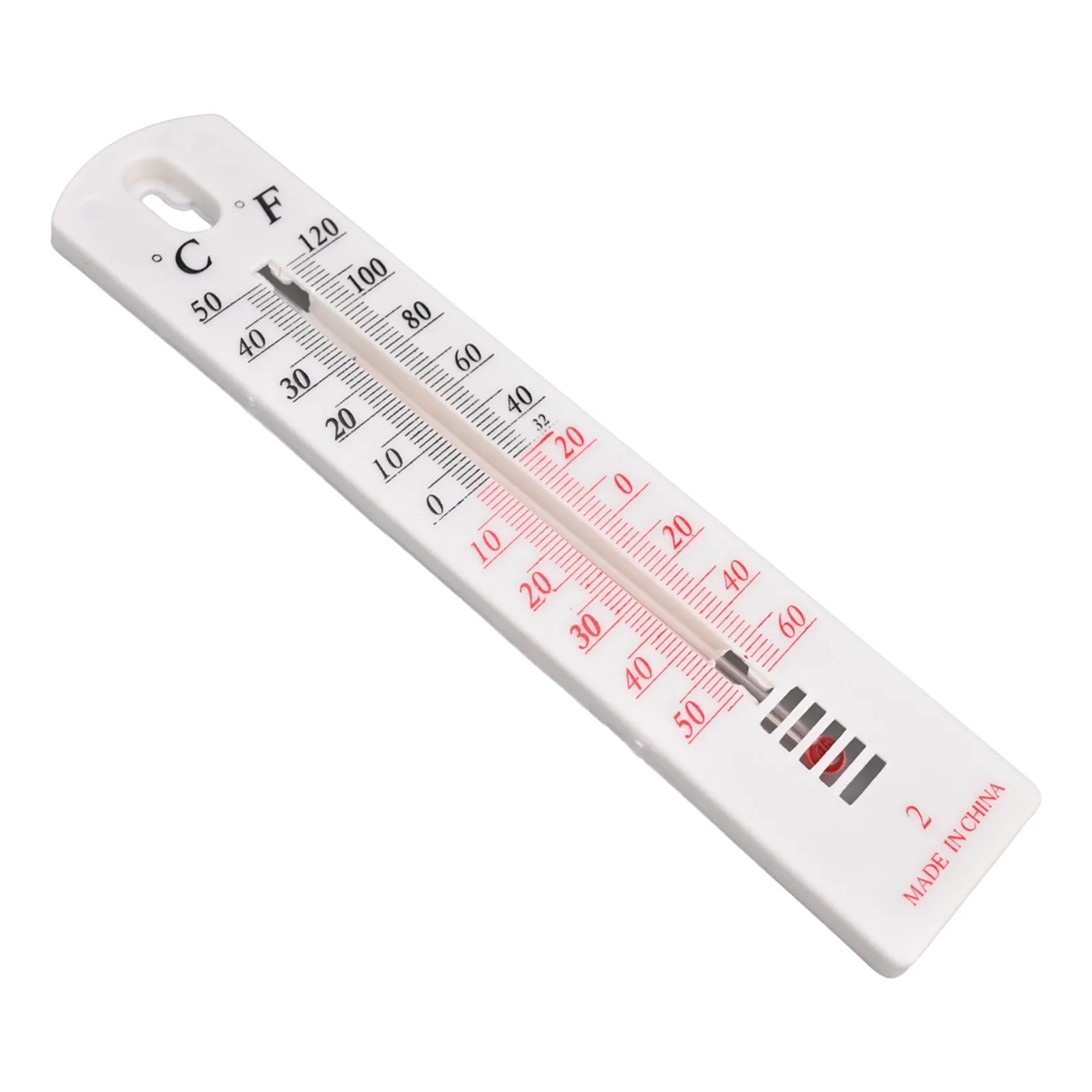 Brand New Wall Thermometer Temperature Mounted 195mm X 40mm X 6mm Garden Greenhouse Indoor Outdoor Kerosene Filled