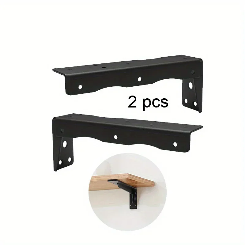 

2 шт. настенное крепление, плавающие кронштейны для полок, L-образный кронштейн для полок, сверхмощные утолщенные и расширенные скрытые угловые кронштейны