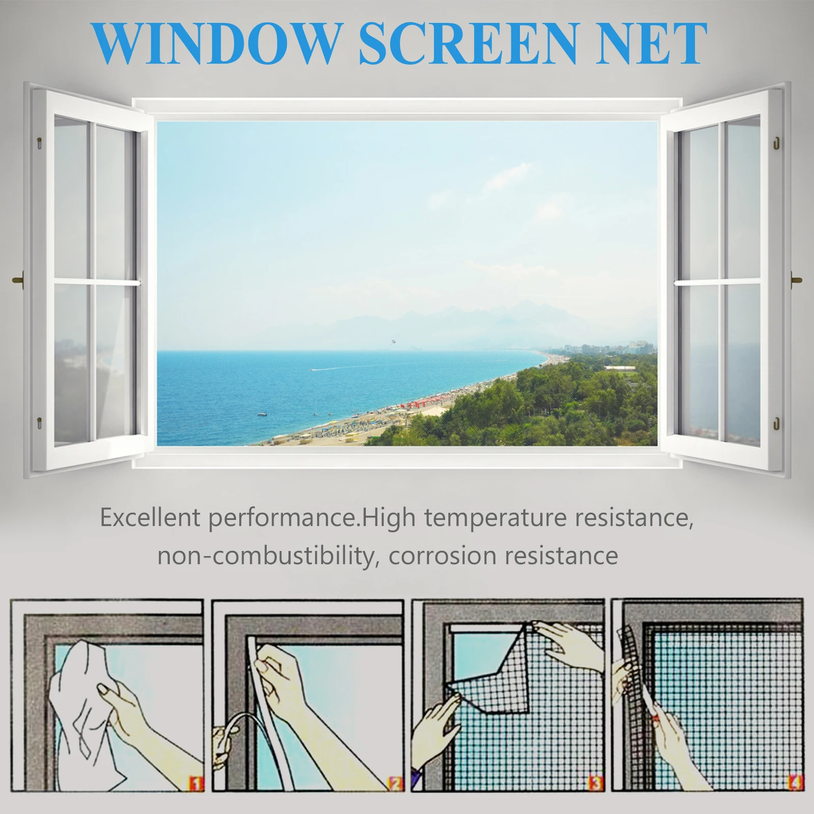 

Stainless Steel Mesh Screen 20 Mesh Strong Corrosion Resistant Metal Wire Net for Window Garden Drainage Bird Feeder