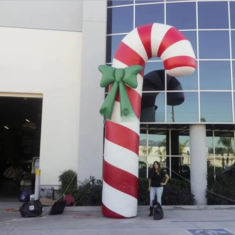 Holiday yard decoration giant inflatable candy cane outdoor Christmas decoration