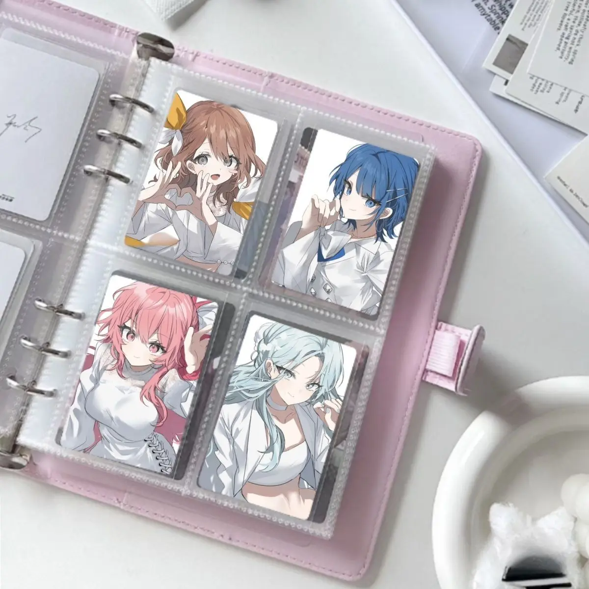 4 قطعة مشروع أنيمي Sekai Momoi Airi Kiritani Haruka تأثيري الكرتون بطاقة بريدية صور LOMO بطاقة حلية جمع هدية