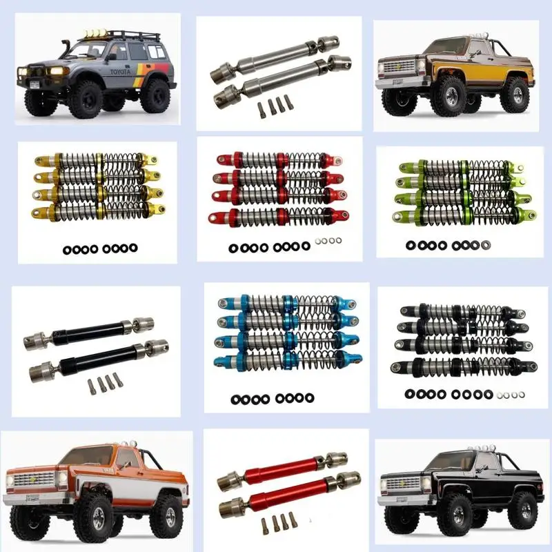 

Fms 1:10 Fcx10 K5 Lc80 Lu Xun Пульт дистанционного управления Внедорожник Металлические аксессуары для обновления 4 шт. Приводной вал амортизатора Cvd Rc