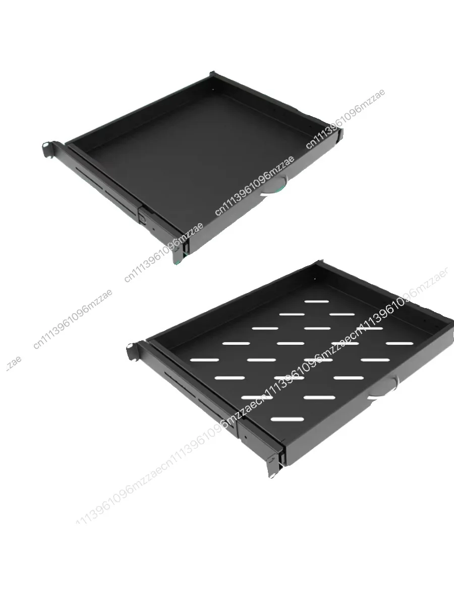 19 Inch Cabinet Sliding Laminate Telescopic Tray Machine Room Keyboard Storage Rack 1U Drawer Mouse Stretchable Baffle