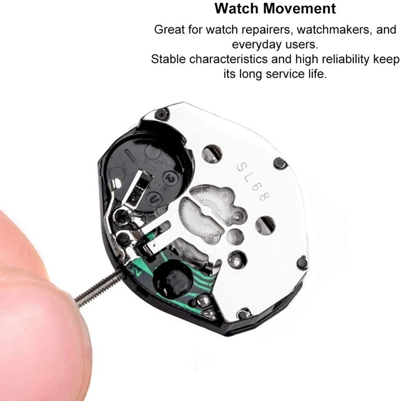 Watch Movement, 10Pcs SL68 Quartz Watch Movement Accessories Repairing Replacement Parts