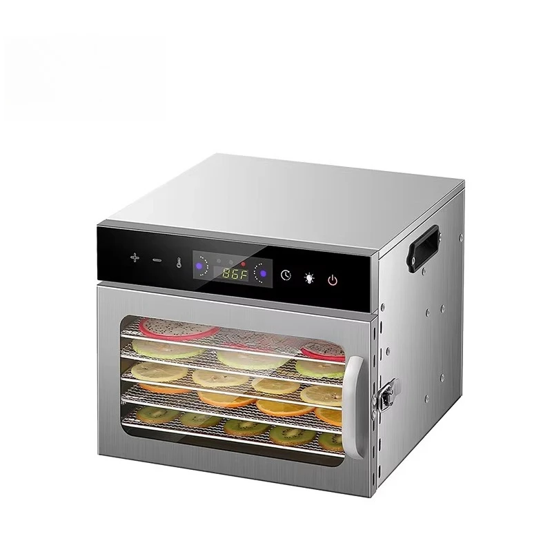 

High Efficiency Customized Stainless Steel Food Dehydrator 6 Trays Touchscreen for Fruit Vegetable Meat Seafood