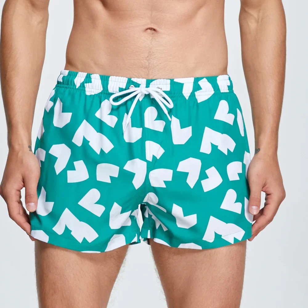 Seobean-beach shorts for men, casual shorts with pocket, summer swiming shorts with No lining