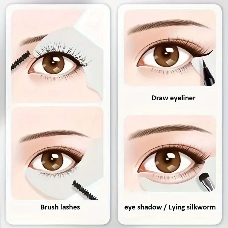 1PC Multifunktionale Silikon-Eyeliner-Vorlage, Augen-Make-up, zusätzliche Halbmond-Schallwand, geeignet für einfache Eyeliner-Zeichnung