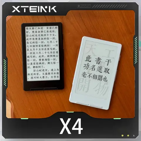 XTEINK X4 E-Book Reader 4.3 Inches Ink Screen Magnetic Lightweight E-Book Readers 220ppi Ultrathin 650mAh 16GB Case Gifts Custom