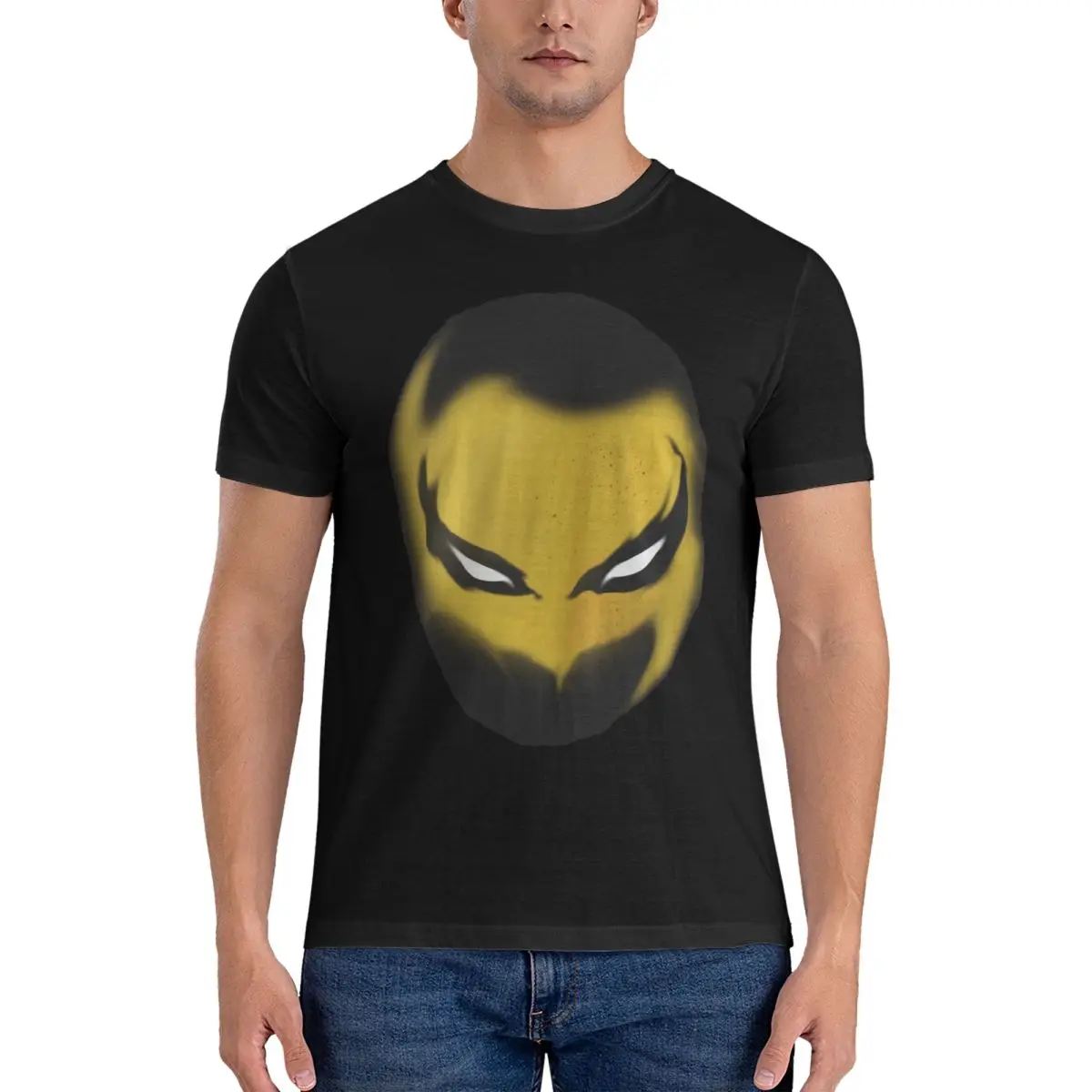 Men T-Shirt Mask Funny 100% Cotton Tee Shirt Short Sleeve Marvels Iron Fist T Shirts Round Neck Clothing Gift Idea