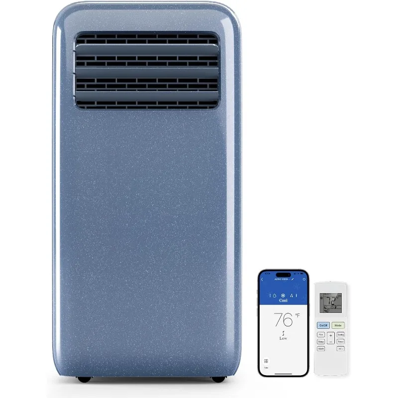 

12,000BTU Portable Air Conditioner WiFi Control, 3-in-1 Portable AC, Dehumidifier,Fan for Large Rooms Up to 400 sq ft,Steel Blue