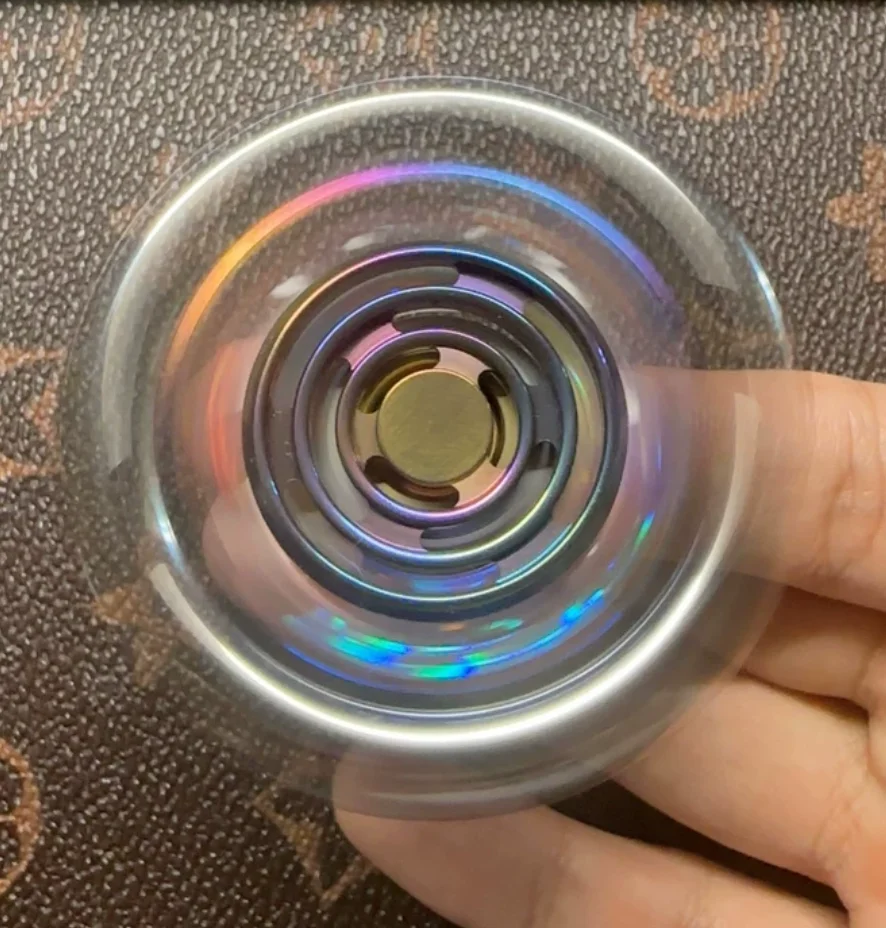Used EDC Balance line Zirconium Rainbow Mosquito Incense Stress Relief Toy Haptic Spinner Fingertip Gyroscope Decompression Toys