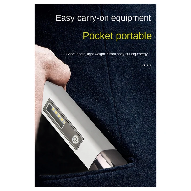 Mini Flashlight Multi-Function Strong Light Flashlight Emergency Power Bank Flashlight Usb Charging Portable Lighting