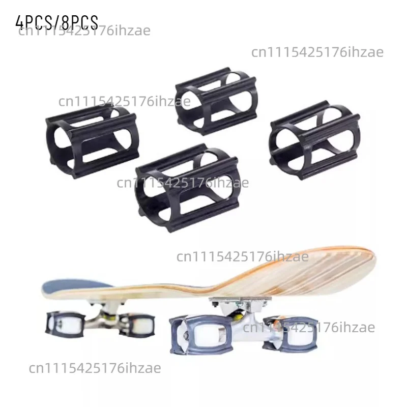 4/8PCS Skateboard Wheel Cover for Beginners Dolphin Jumping Wheel Lock Trainer Beginner Skateboard Assisted TPU