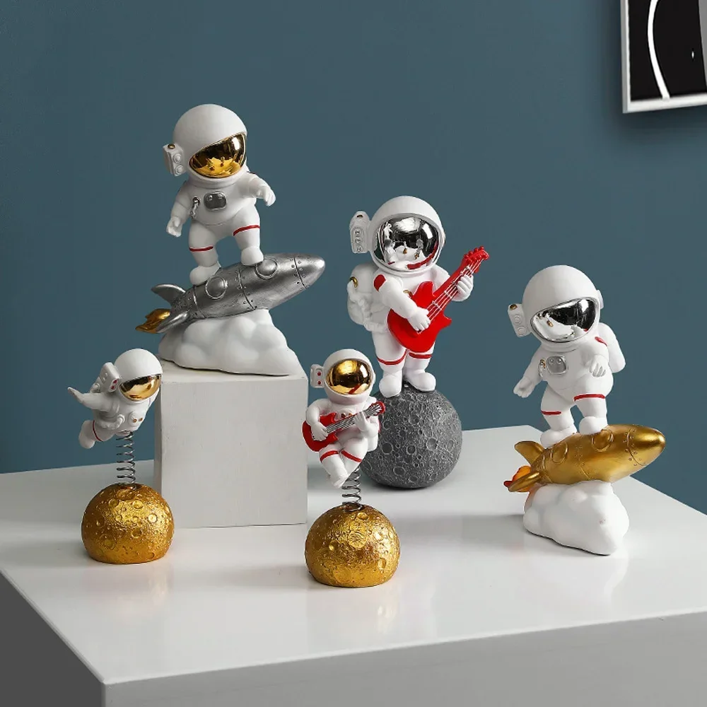 Imagem -04 - Estatueta de Astronauta Kawaii para Mesa Acessórios de Escritório Womens Room Desk Accessory Quarto Jardim Decoração