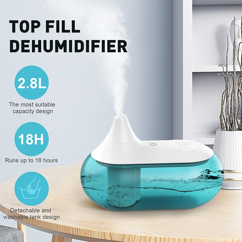 Aromacare 2.8L Humidifiers for Bedroom Quiet Ultrasonic Cool Mist Humidifier for Large Room Air Humidifiers for Baby Nursery