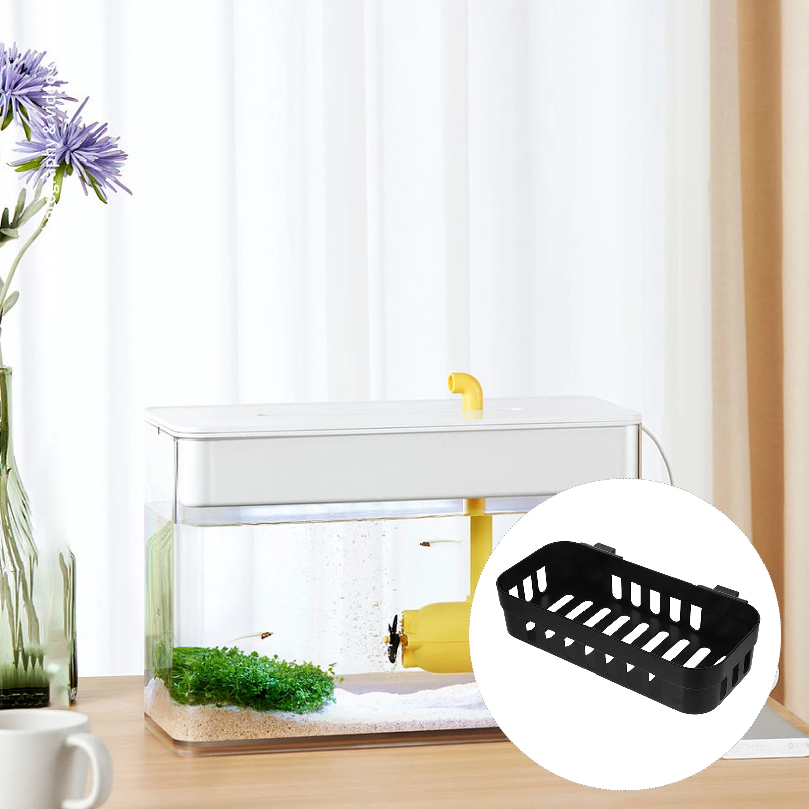 

2pcs Aquarium Plant Holder Hanging Design Water Plant Stand Aquatic Oxygenation Storage Hooks Modern Decor Greenery Enhancement