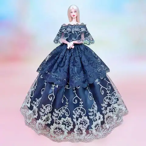 Äkta fodral till Barbiekläder, dockklänning, prinsessbrudklänningar, aftonklänning till 30 cm docka, brudklänning, 30 cm dockkläder 12 best sales Barbie brudklänning - №7