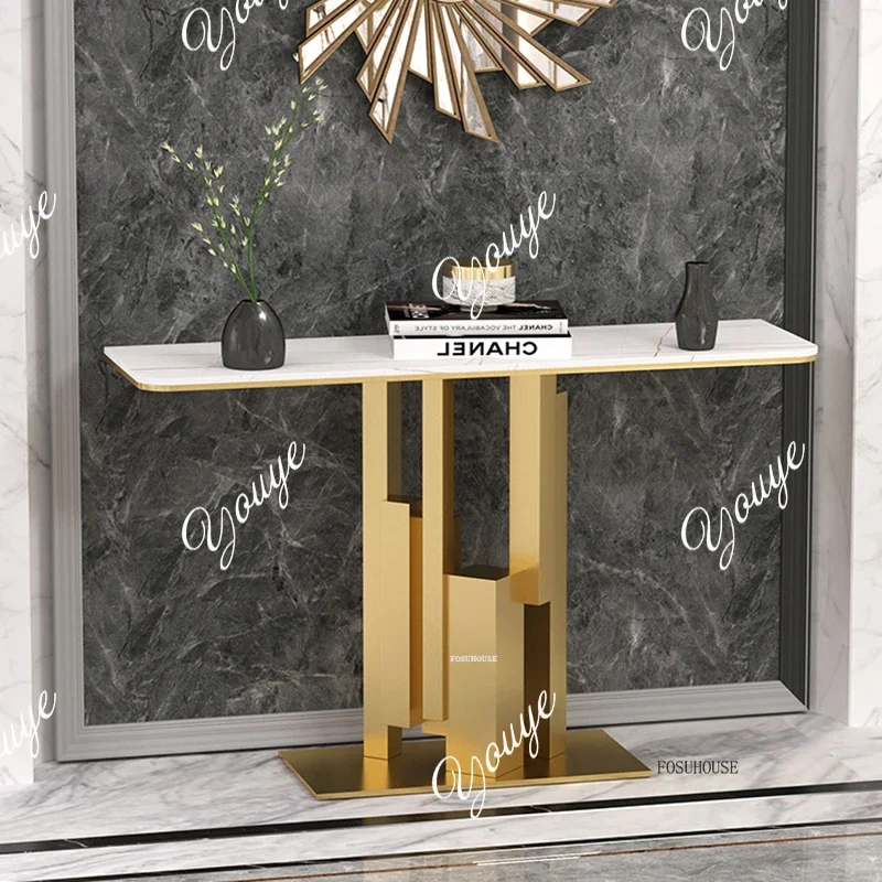 I Light – Table d'entrée de couloir en fer de luxe, Console créative italienne pour salon, meubles de maison, onglet de Console d'entrée
