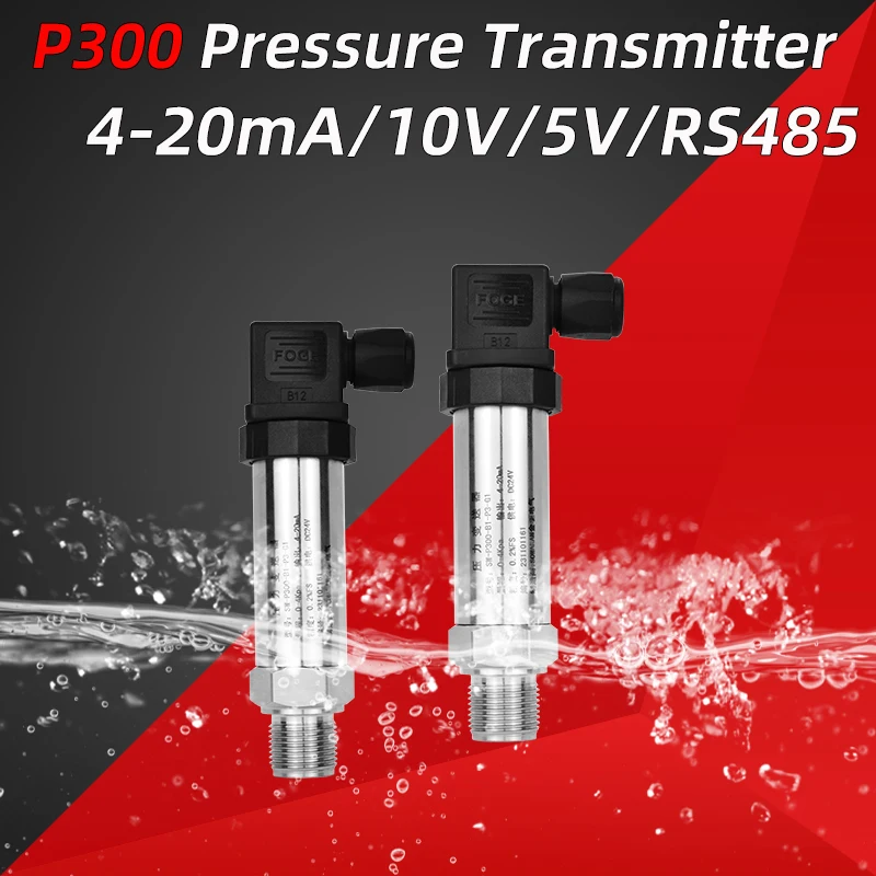 

P300 Pressure Transmitter 0-1000Kpa Measurment 4-20ma Output For Water Tank Oil Gas G 1/4 Connector