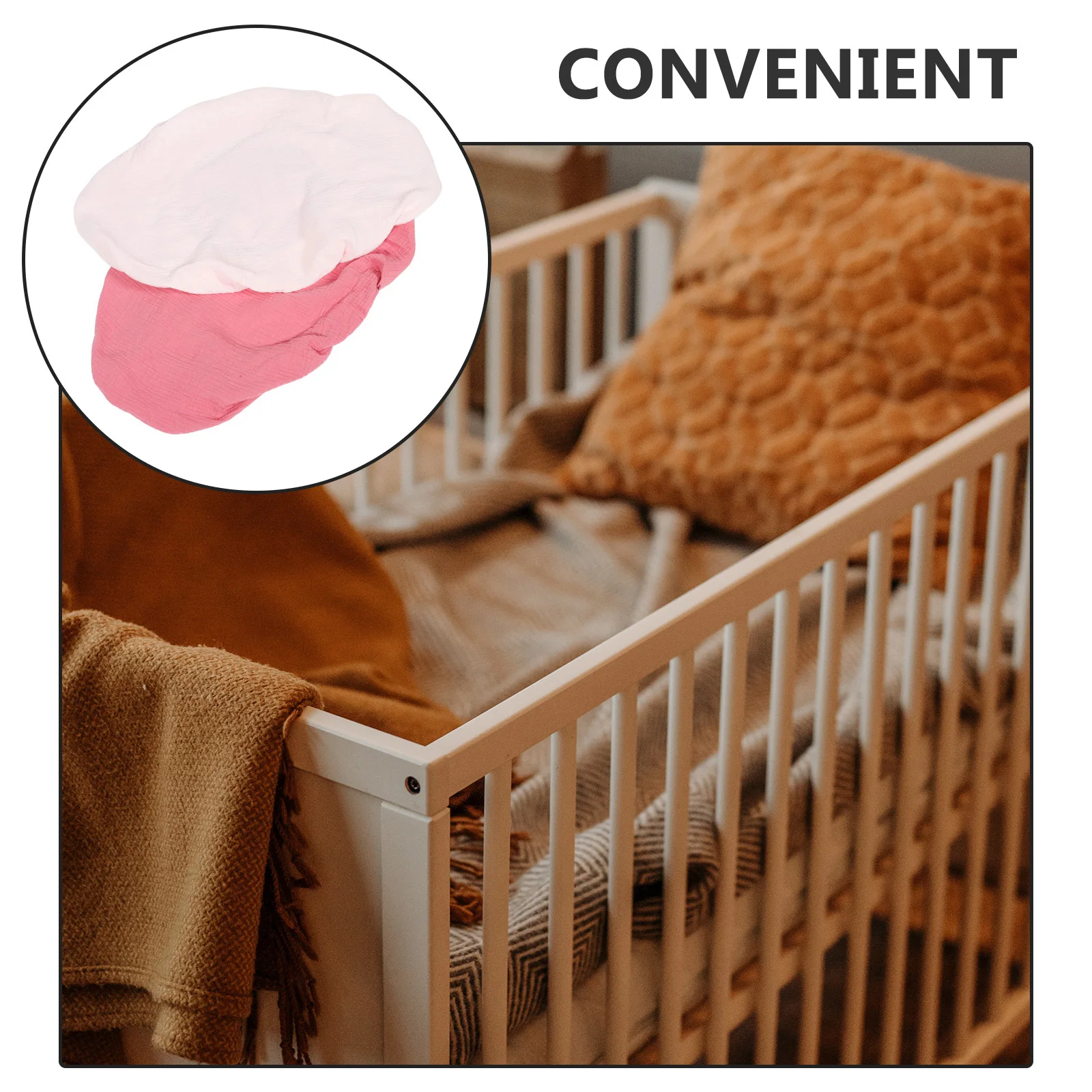 2 قطعة غطاء مرتبة سرير الطفل غطاء وسادة تغيير القطن انفصال قابل للغسل لينة تنفس تغيير الجدول ورقة #3