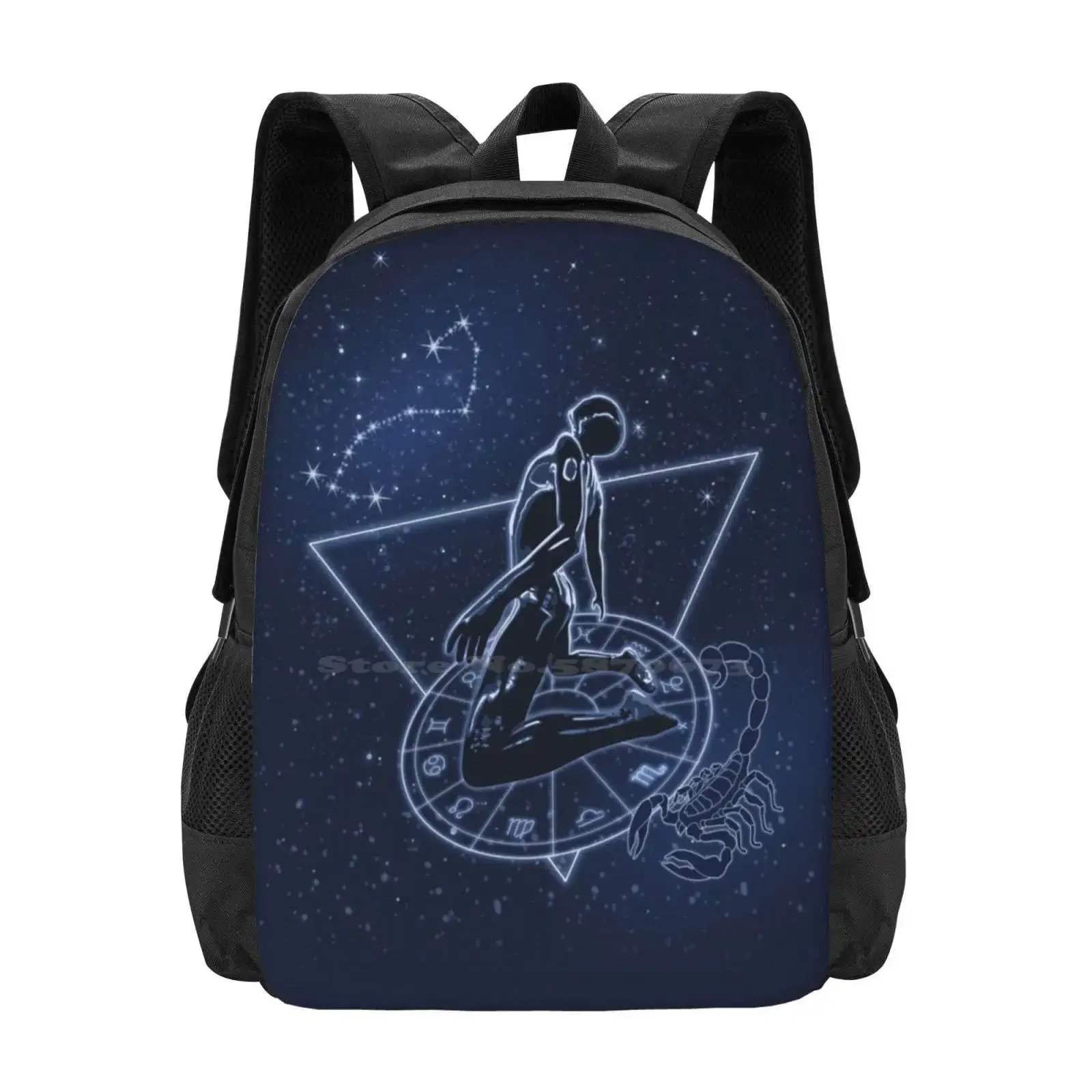 

Scorpio Hot Sale Schoolbag Backpack Fashion Bags Horoscope Scorpio Conchita Wurst Zodiac Chart Constellation Starry Sky Latex