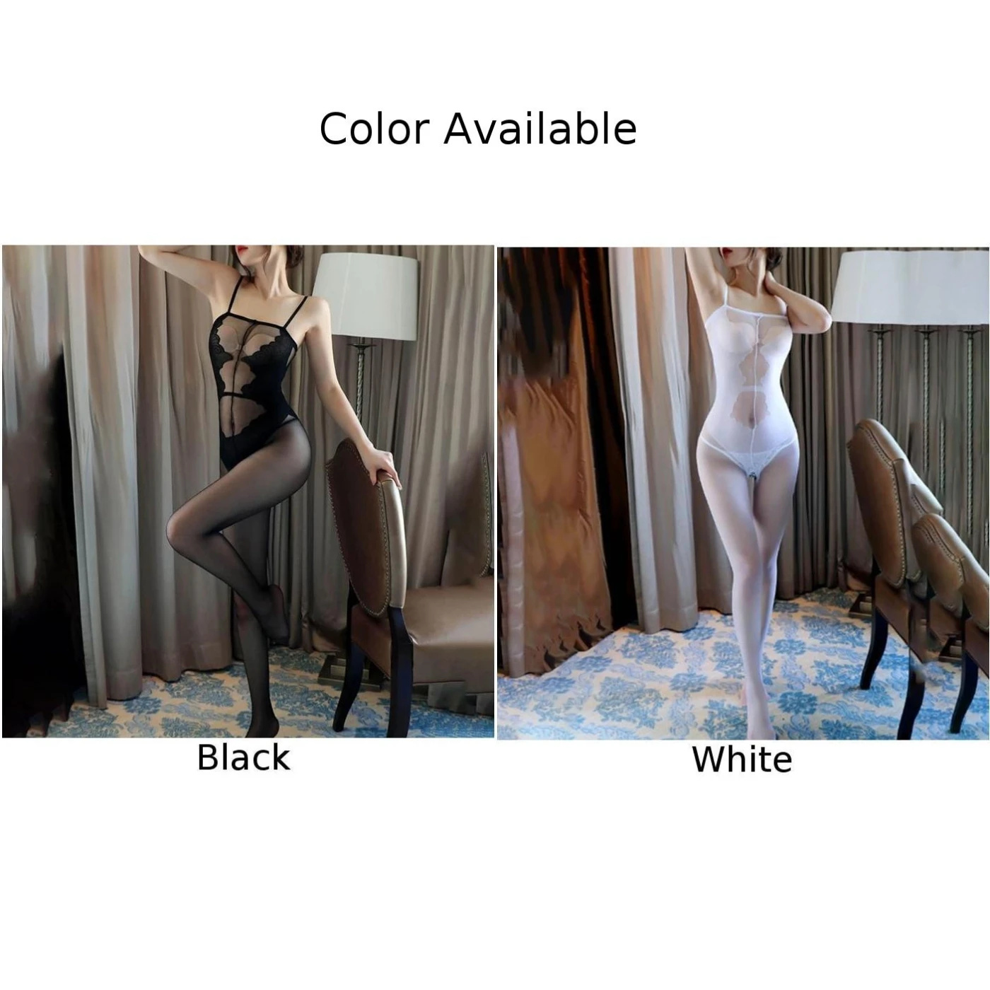 Women Sexy Sheer Erotic Linger Suspenders Body Stockings See Though Sleepwear Sex Love Lingerie Jumpsuit Open Crotch Bodysuit