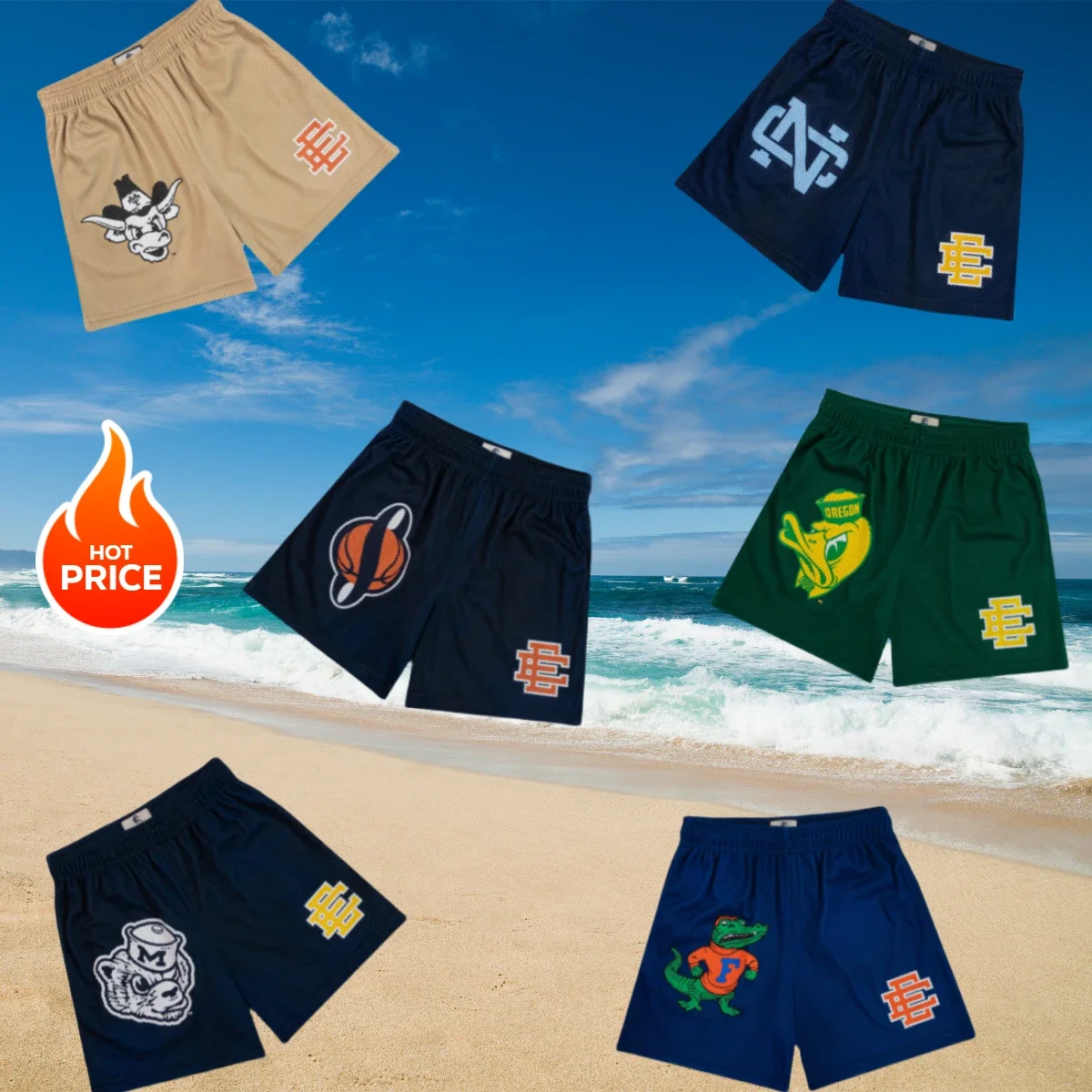 

2025 New Men's and Women's Quick-drying Trend Shorts American Fashion Luxury Sports Basketball EE Casual Shorts Beach Shorts