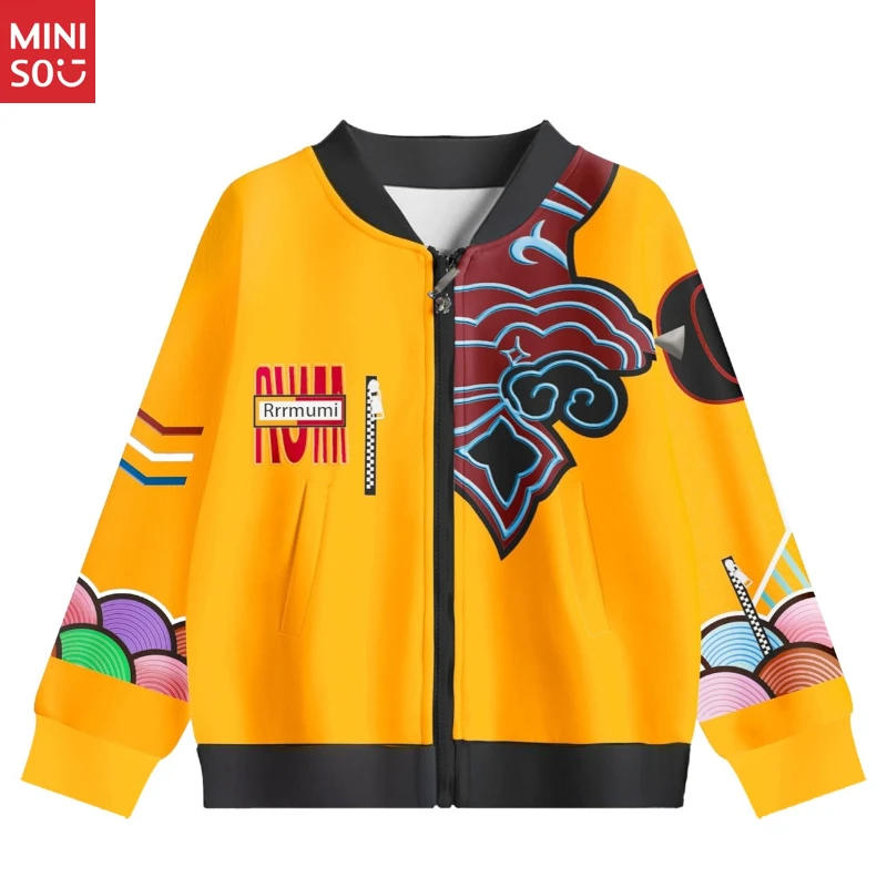 سترة بيسبول للأطفال من K-pop Demon Hunter، سترة كاجوال بسحاب مطبوعة برسوم كارتونية للأولاد والبنات