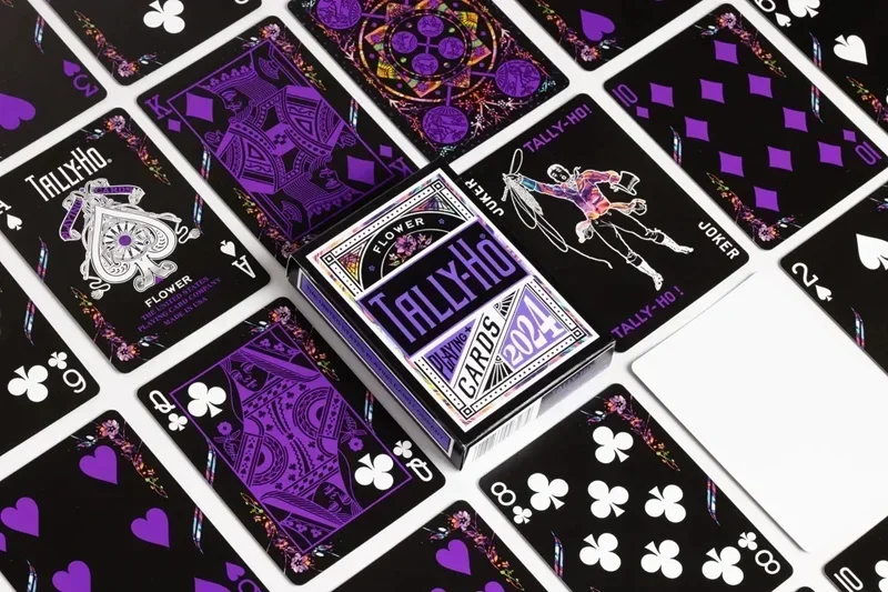 Tally-Ho cartas de juego de mariposa, baraja de flores, juegos de cartas de póquer coleccionables, entretenimiento, tamaño de póker, accesorios para trucos de magia, bicicleta