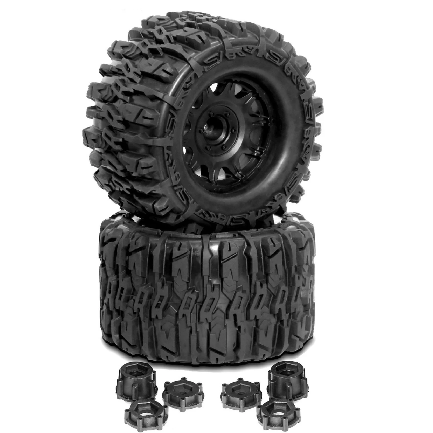 

2 шт. 170 мм 1/7 1/8 Monster Stunt Truck шина с шестигранными колесами 12 мм 14 мм 17 мм для саньев ARRMA KRATON Outcast Tamiya HSP RC Car