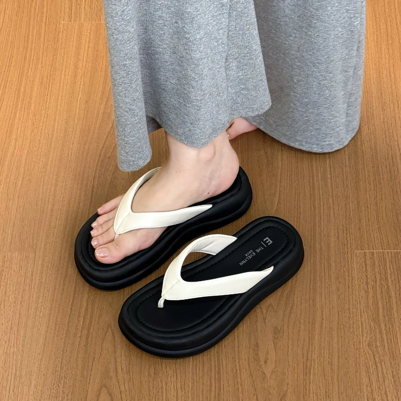 

Platform Thick Bottom Women's Slippers 2026 Summer Fashion Wedges Heels Slides Ladies Comfort Soft Sole Vacation Flip Flop Shoes