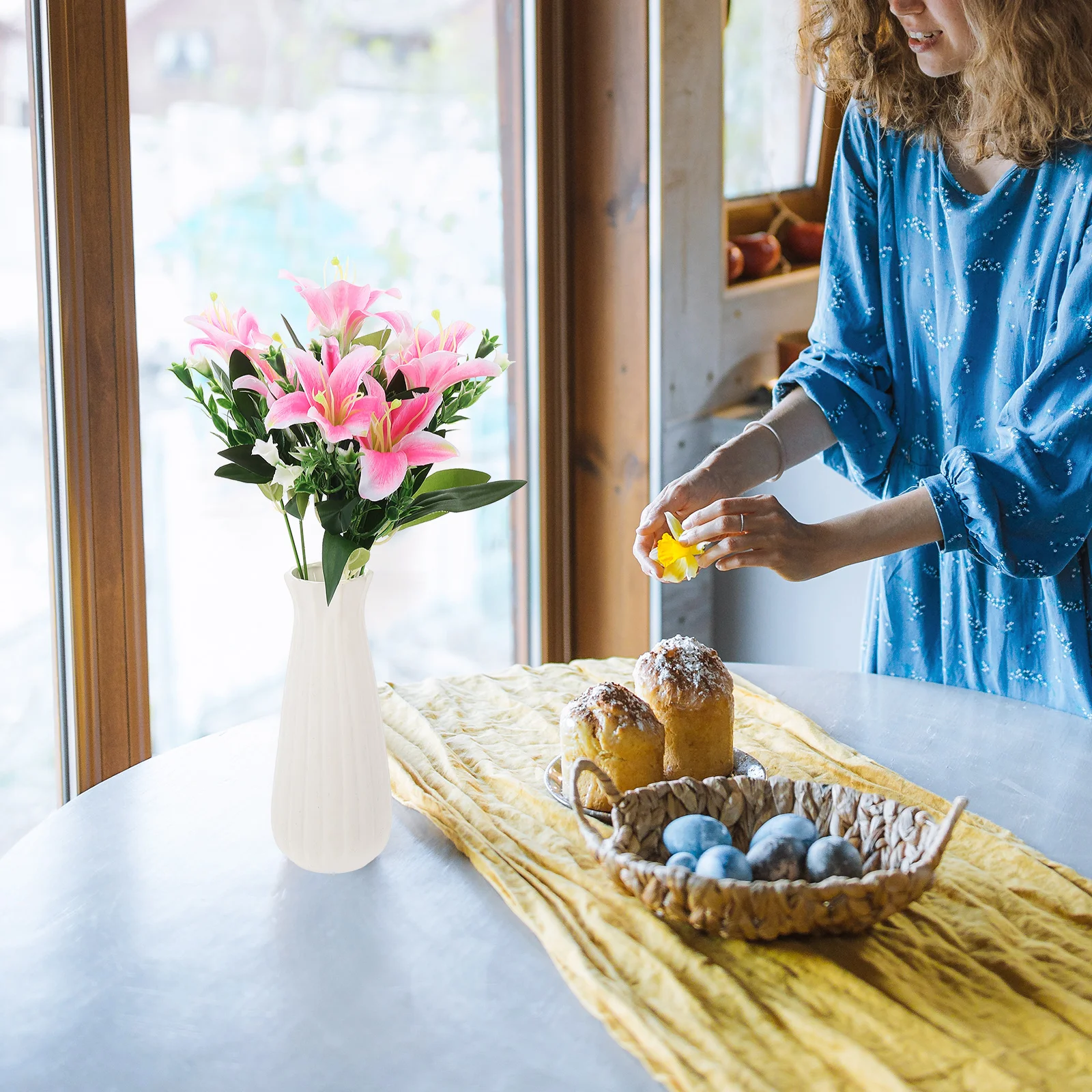 

Artificial Lily Fake Flowers for Decoration Calla Floral Large Party Decorative Garland