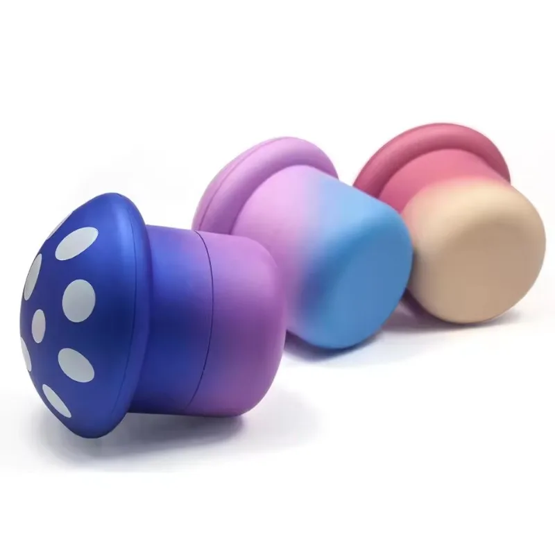 

4-Layer Mushroom Herb Grinder: Cute Tobacco Spice Grinding Tool – Built-in Pollen Catcher for Home & Travel
