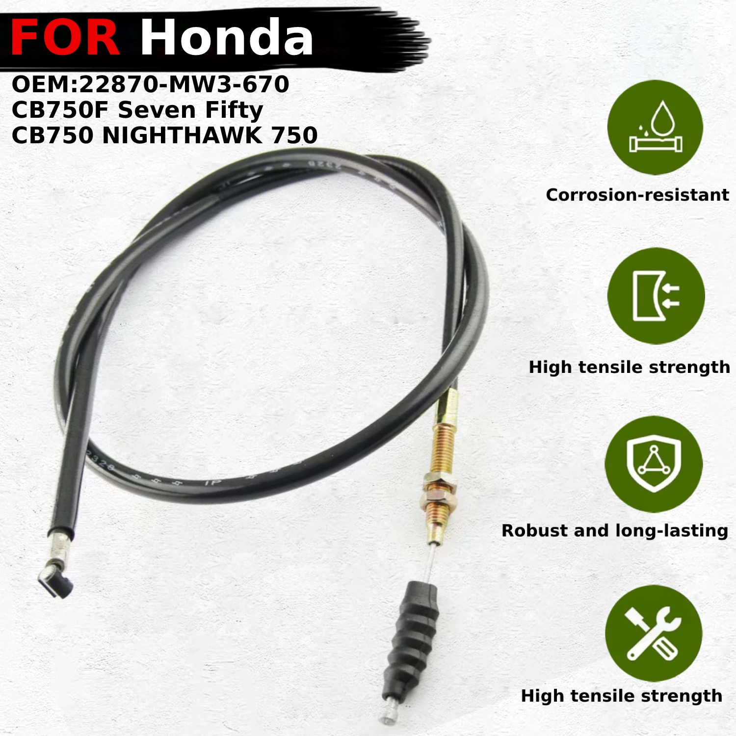 

For Honda CB750F Seven Fifty 1992-2003 CB750 NIGHTHAWK 750 22870-MW3-670 Motorcycle Accessories Clutch Cable Steel Wire Line