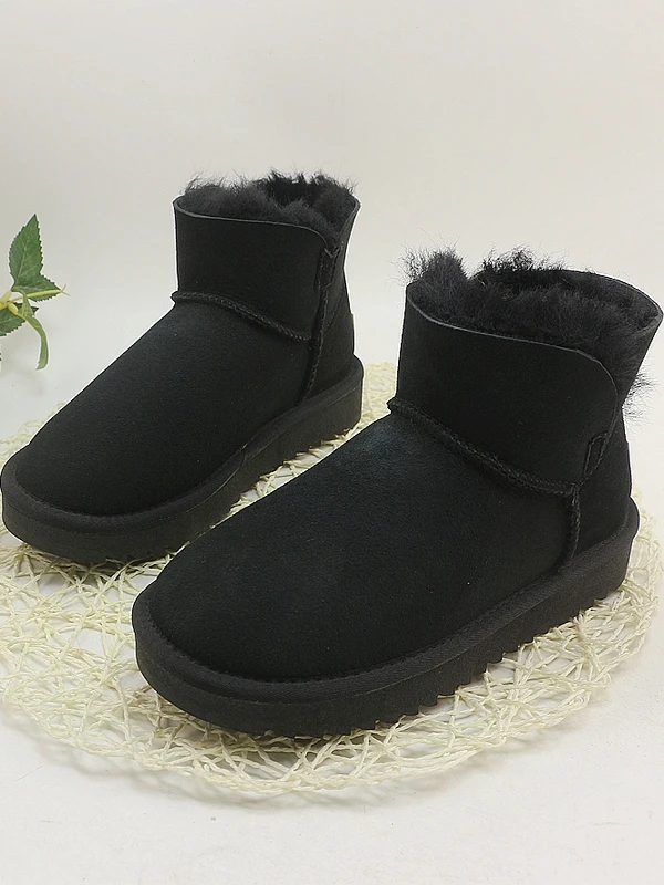 

Warm Woolen ort Boots Thi Heel Real Fur eep Suede Faion Boots for Autumn Winter Casual Sle round Toe Booties
