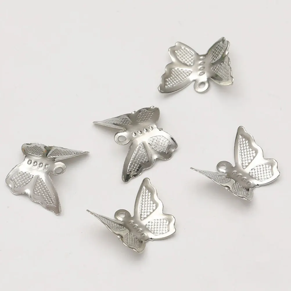 

200 Pcs Hairpin Material DIY Hairband Part Headdress Decor Accessories Spacer Charm Iron Charms Durable Bright Color Butterfly