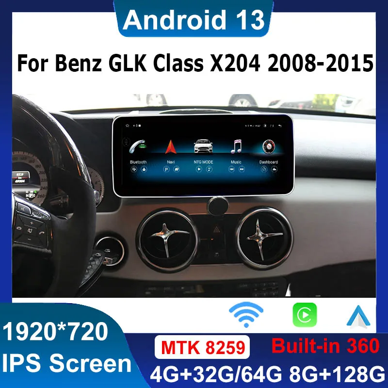 

Android 13 Car Multimedia Screen Video Player GPS Navigation For Mercedes Benz GLK X204 08-15 Wireless Carplay Autoradio Touch