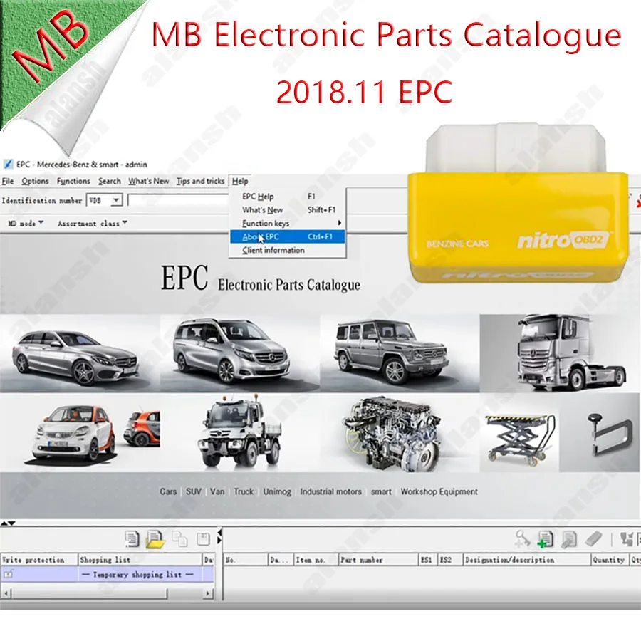 

2018 for Mersedes Benz EPC MB Electronic Parts Catalogue + Nitro