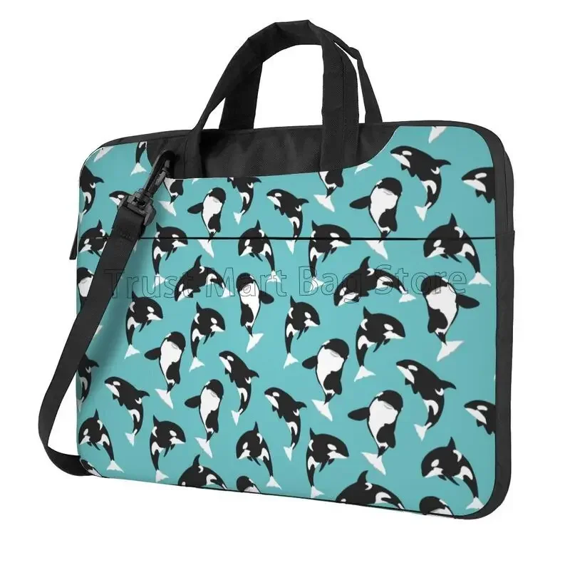 

Killer Whale Orca Print Laptop Shoulder Bag Compatible with 13 14 15.6 Inches Laptop Netbook PC Cover Pouch