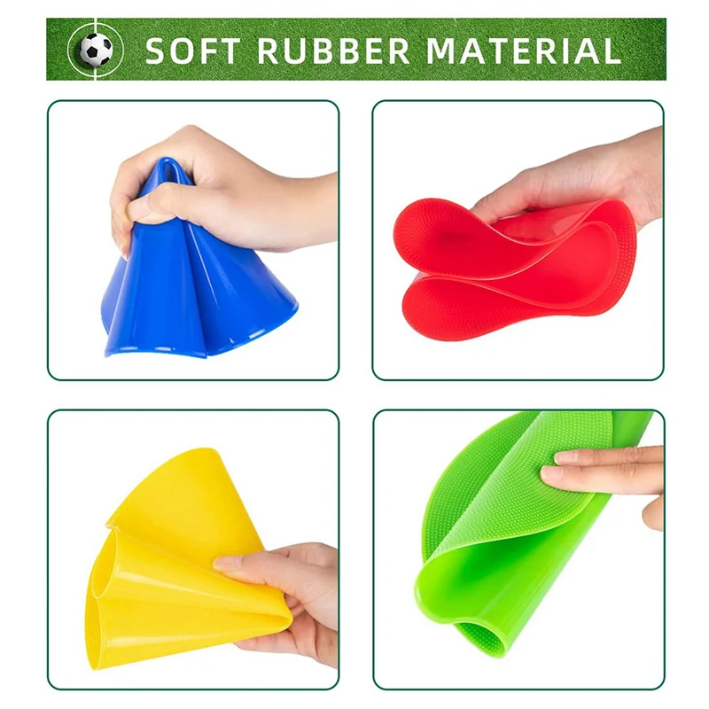 

60Pcs Colored Spot Marker Non-Slip Agility Markers Flat Cones Dots For Football Basketball Training Dance Practice