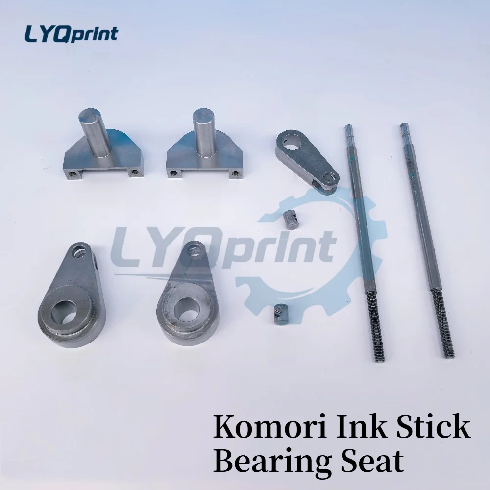 Komori Press S40 Ink Roller Adjustment Bracket Rod Ink Stick Bearing Seat, Komori LS40 Press Accessories