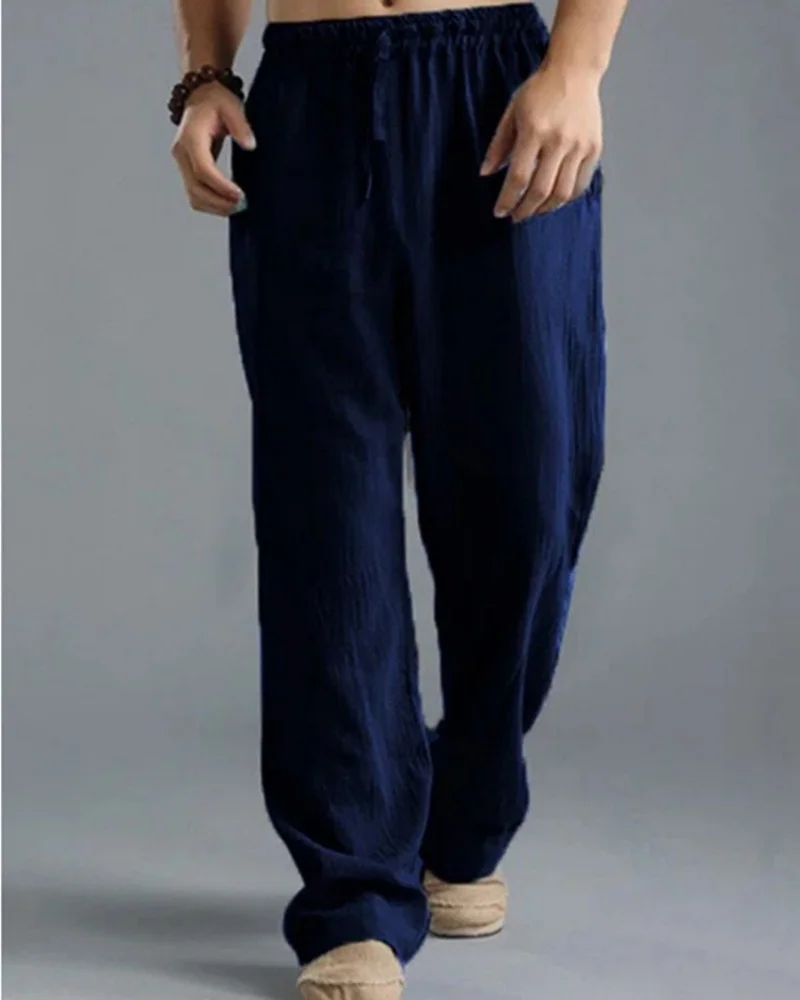 

Simple men's solid color pants, not fancy and elegant, can be worn by student party office workers.