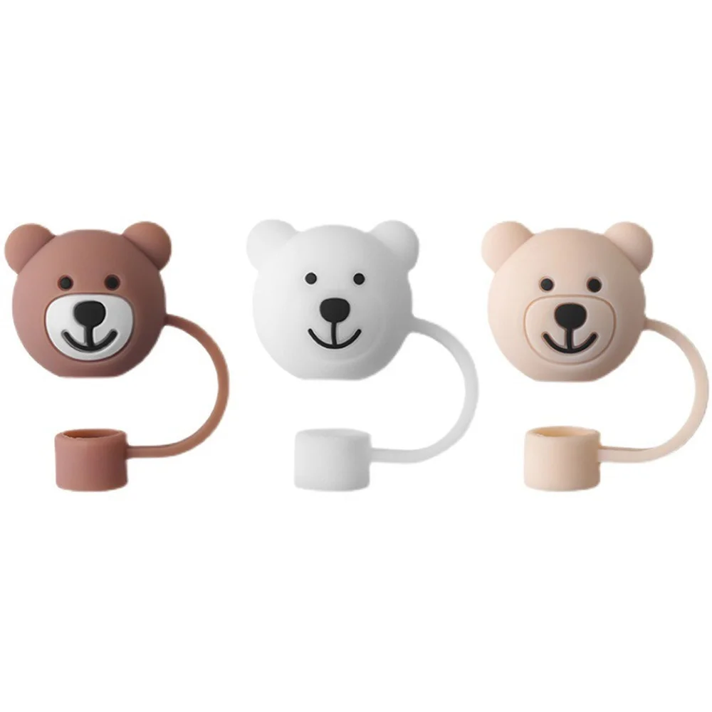 1~5PCS Easy To Clean Cartoon Straw Protective Cover Soft Silicone Protective Cover Exquisite Workmanship