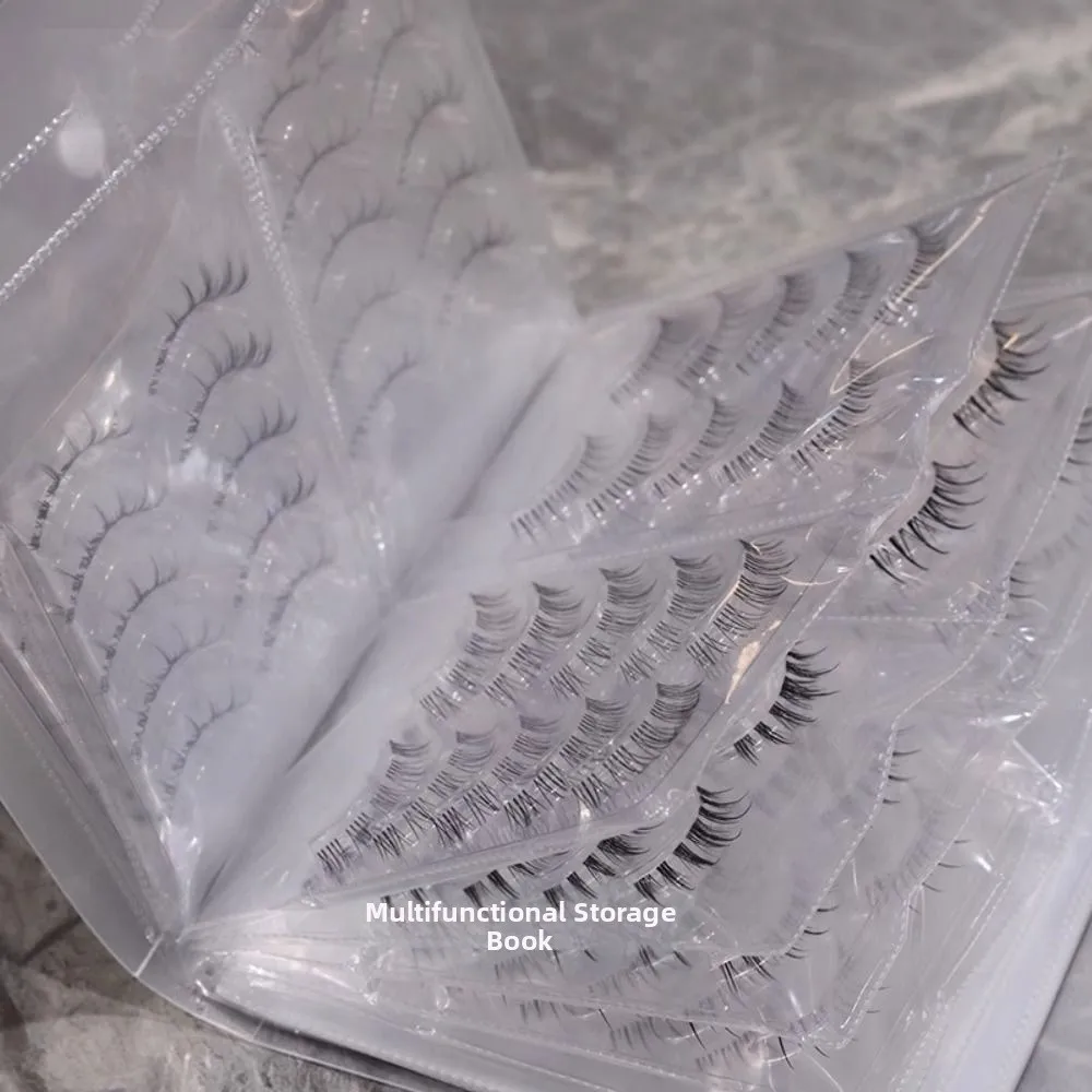 كتاب تخزين الرموش الصناعية متعدد الوظائف، سعة كبيرة، حقيبة تخزين للتصوير الفوتوغرافي للسفر، محمولة