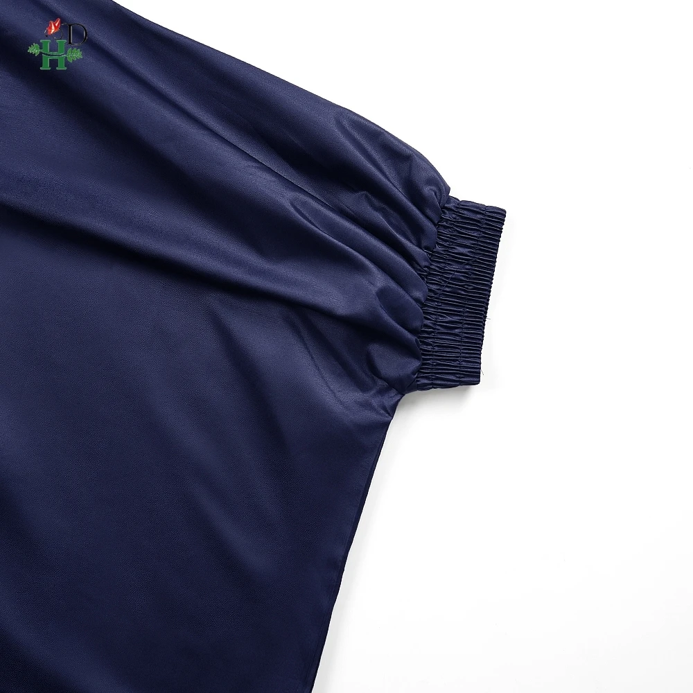 New African Women's Navy Blue Kaftan Embroidery Djellaba with Headwrap For Casual Ramadan Couple Daily Boubou Wedding Party Gown