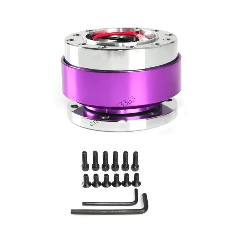 

Motorsport Quick Release Steering Wheel Hub Mechanism Aluminum Adapter Accessories, for Various Models Easy Installstion 090E