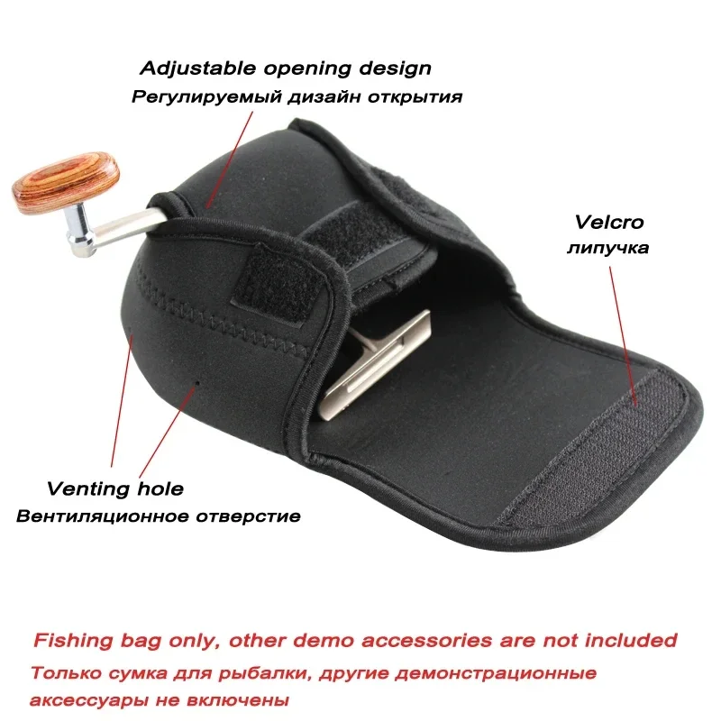 Carrete de pesca giratorio S/M/L, funda protectora de carrete de neopreno, aparejos de pesca al aire libre