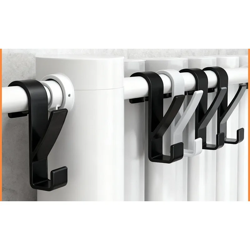 2026new Bathroom Hanger Clips Heated Towel Radiator Rail Hook Holder Multifunction Drying Rack Hook Towel Clothes Storage Hanger